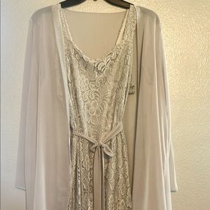Silver Lace Dress XL